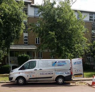 Jetting blocked drains at Worgan Street, Surrey Quays SE16